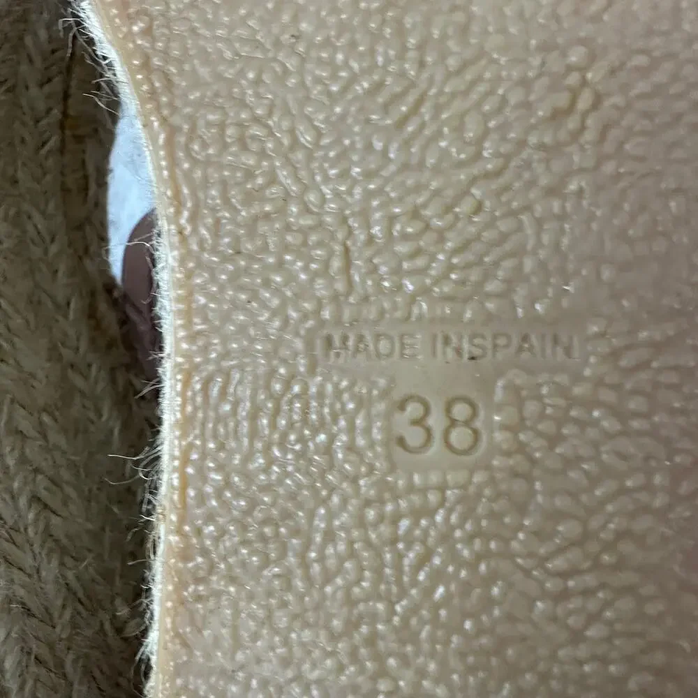 MANEBI Suede Platform Espadrille Sandals In Pink Size 38